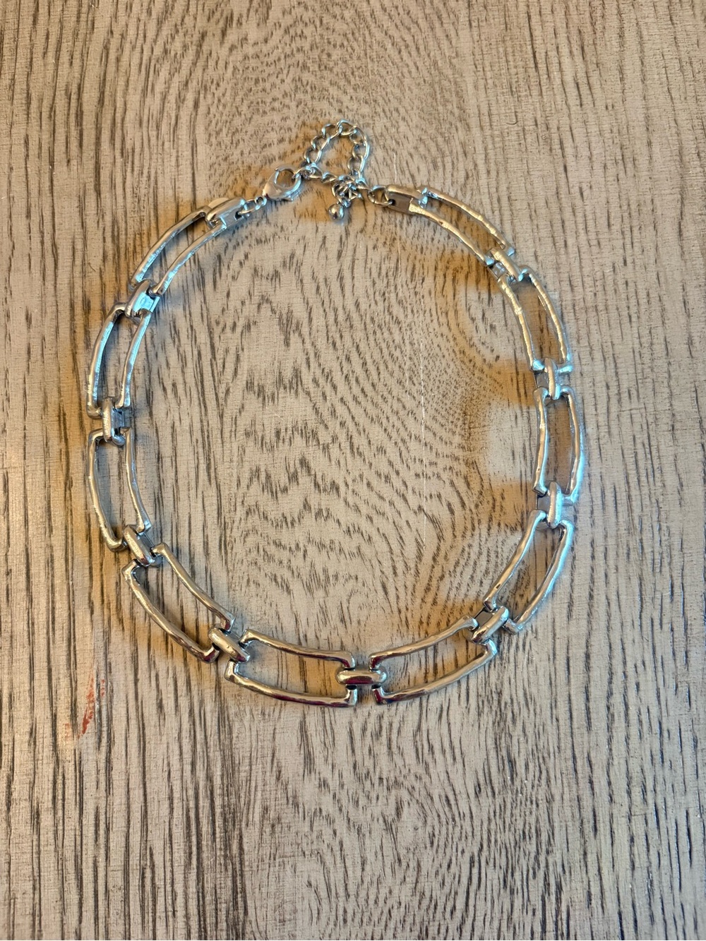 Chunky Silver Link Statement Necklace - Women's Jewelry - Picture 6 of 7